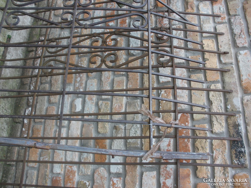 Antique wrought iron grill grates