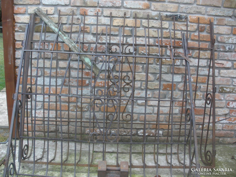 Antique wrought iron grill grates