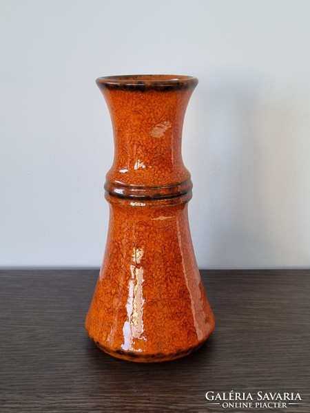 Jasba német retro kerámia váza -dekoratív mázzal