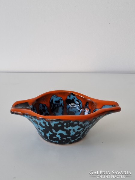Ferenc Péter applied art retro ceramic cigar bowl / ashtray-17 cm