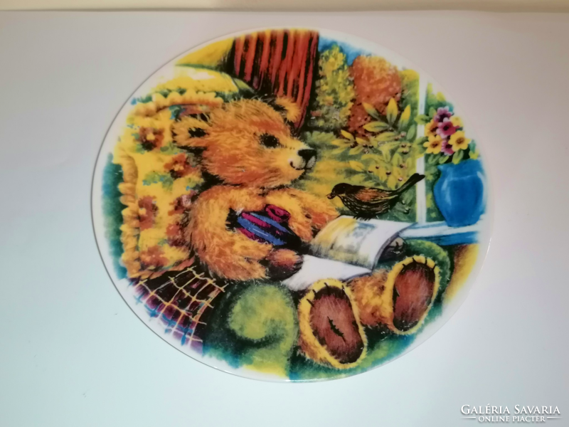 English, cute, teddy bear fairy tale, decorative plate 2.