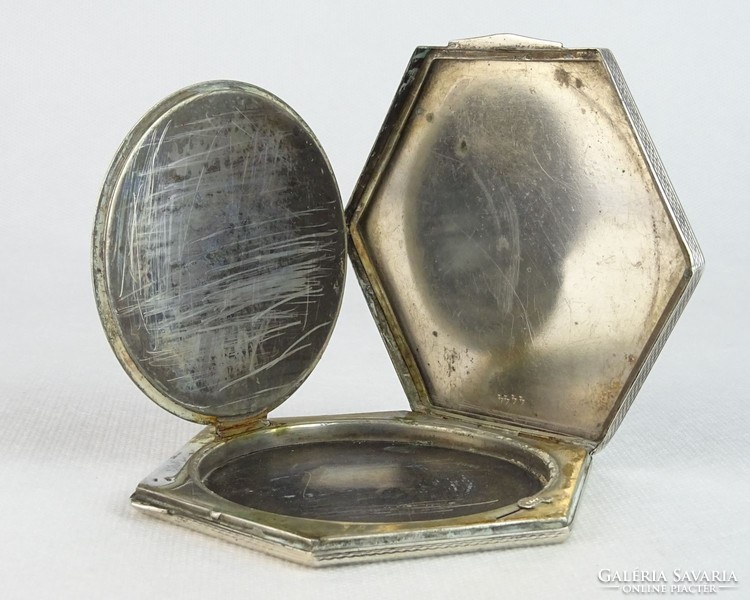 0N612 antique marked silver powderes box 143g