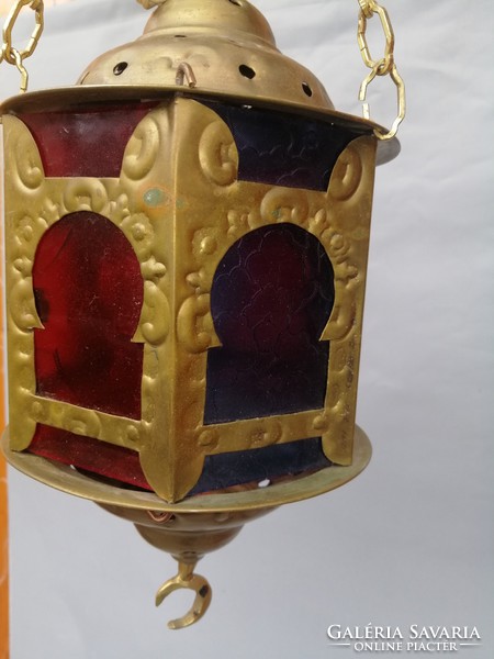 Turkish ottoman ceiling lamp with colored glass. Negotiable!