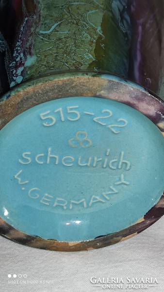 Mid Century Scheurich kerámia jelzett váza csoport három darab együtt