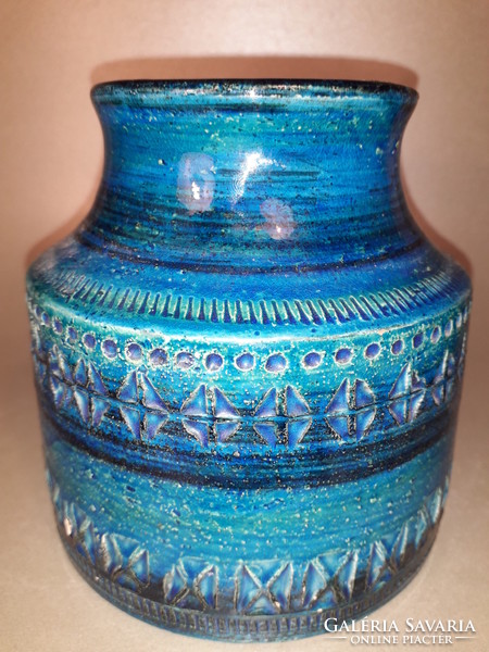 Mid Century Rimini blue Bitossi Aldo Londi kerámia váza párban vázák