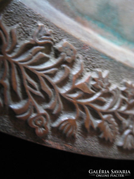 Beautiful, patinated bronze, goldsmith's work marked 15.6 x 9.6, cm