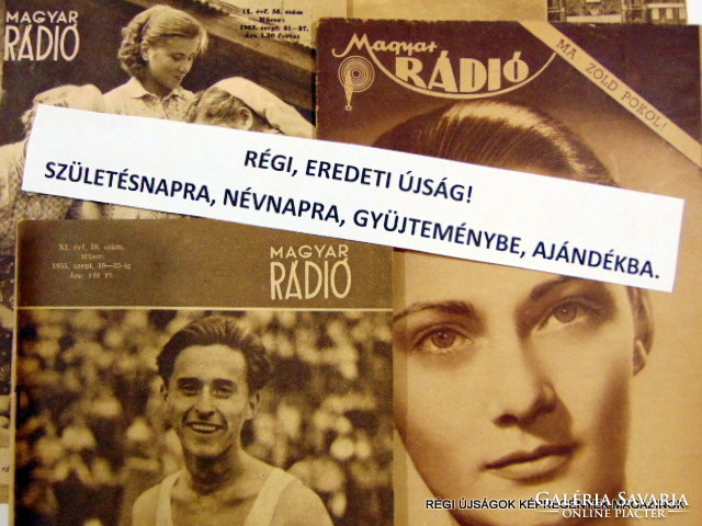 1955 January 10 - 16 / Hungarian radio / birthday old original newspaper no .: 7475