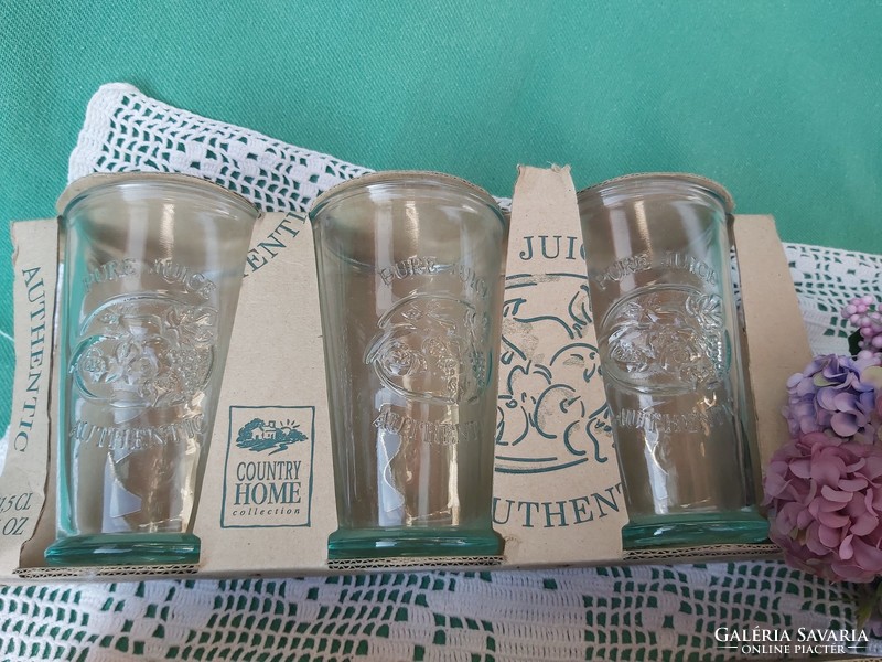 Pure juice about 3 dl glasses glass cup glass nostalgia piece, collector beauty