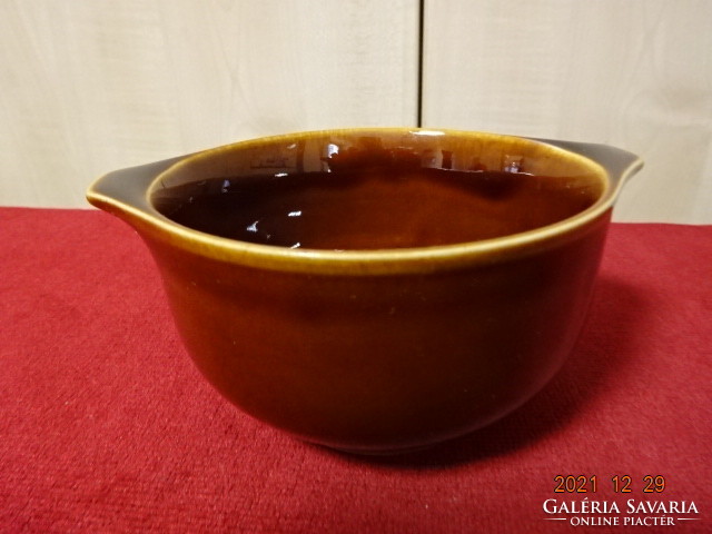 German glazed ceramic bowl, diameter 10.7 cm. He has! Jókai.
