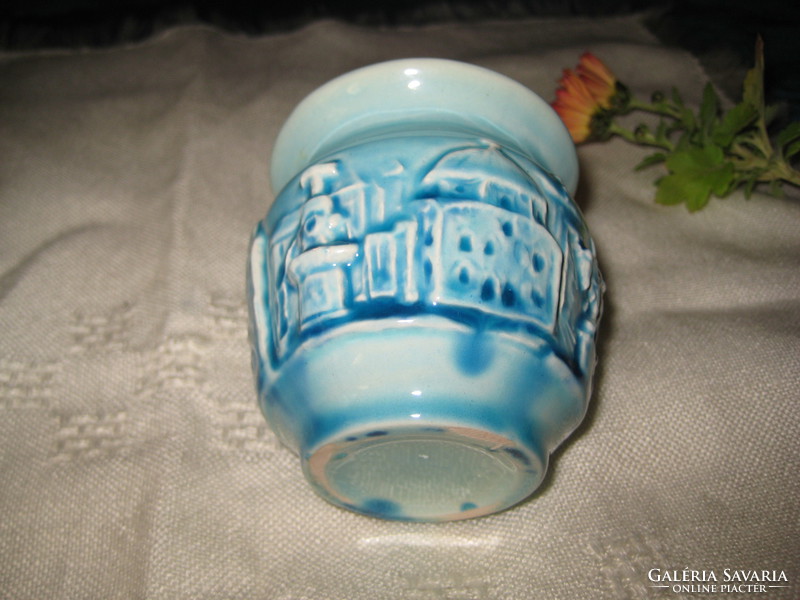 Zsolnay blue, Pécs, small basket 7 cm