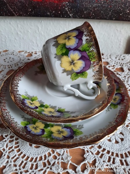 Eltesiterling Kirchenlamitz Bavaria qualitäts porcelán reggeliző teás kávés készlet.