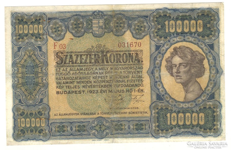 100000 korona 1923 2.