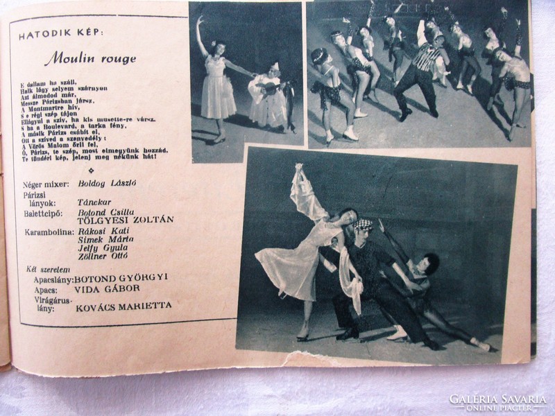 Program brochure 1957 Hungarian iceberg revue brochure advertisement