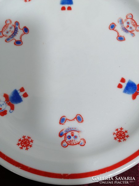 Zsolnay fairy tale pattern plate, more worn