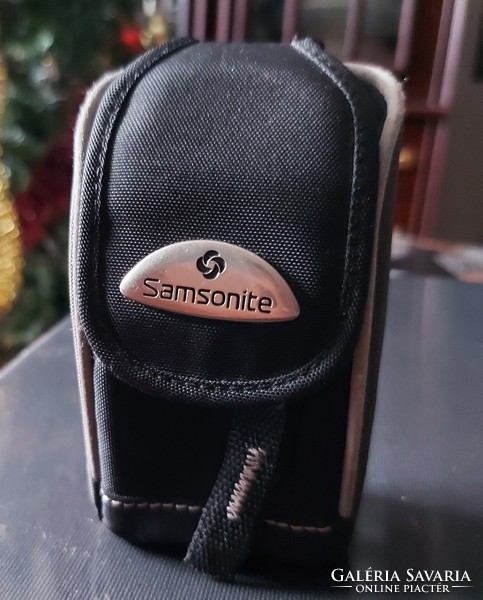 Samsonite mini övtáska, telefontartó, tok, fekete - szürke, tépőzáras, vízálló, újszerű állapotú
