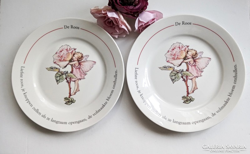 Flower fairy children's plate 18cm 2pcs each