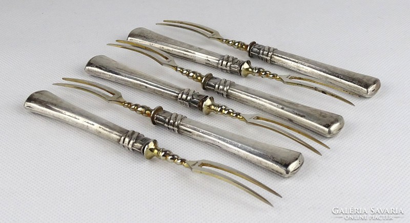 1G992 old stahl set of silver cutlery for 6 people