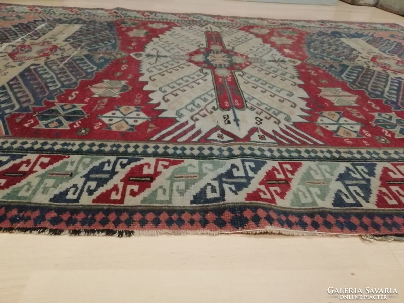 Hand-knotted colored rug, in original condition, early 20th century