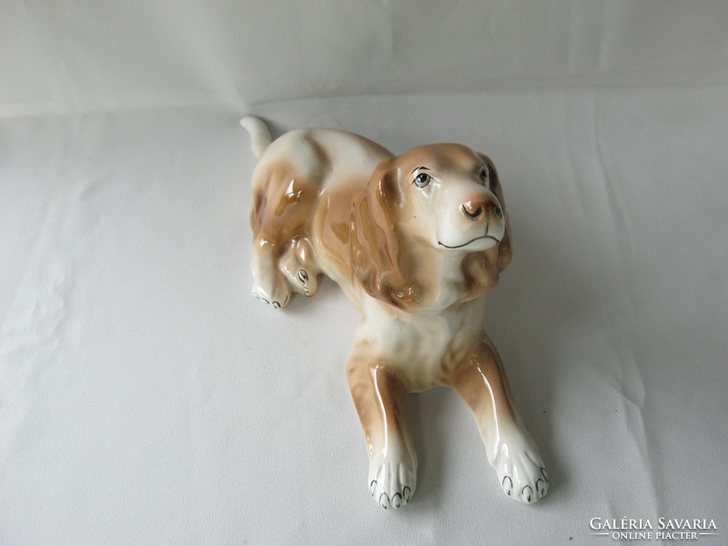 Granite ceramic dog large size 34 cm