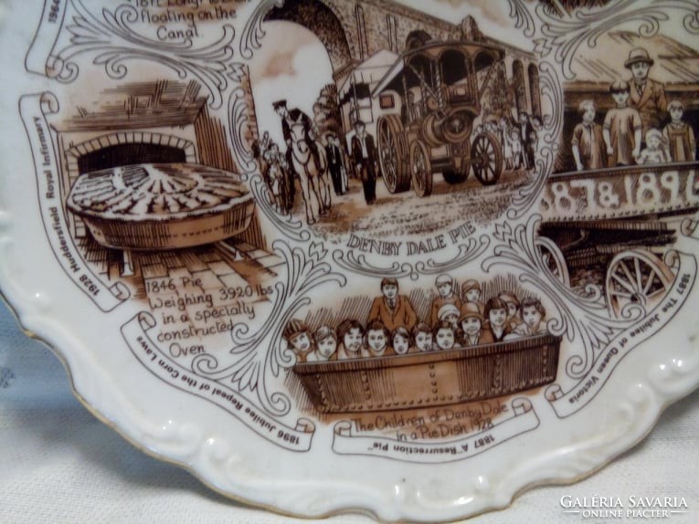 Angol porcelán jubileumi tányér