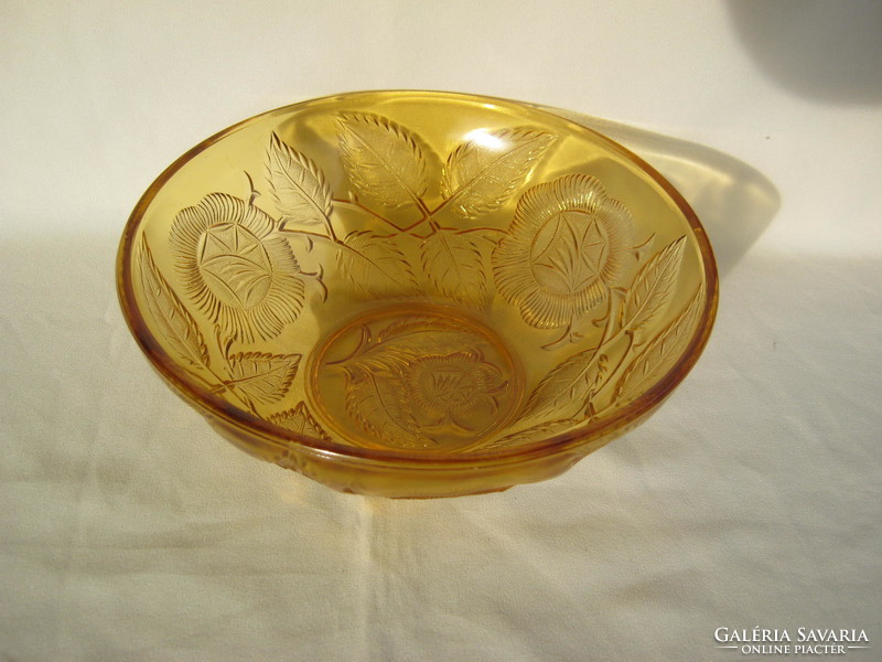 Retro ... Amber glass bowl
