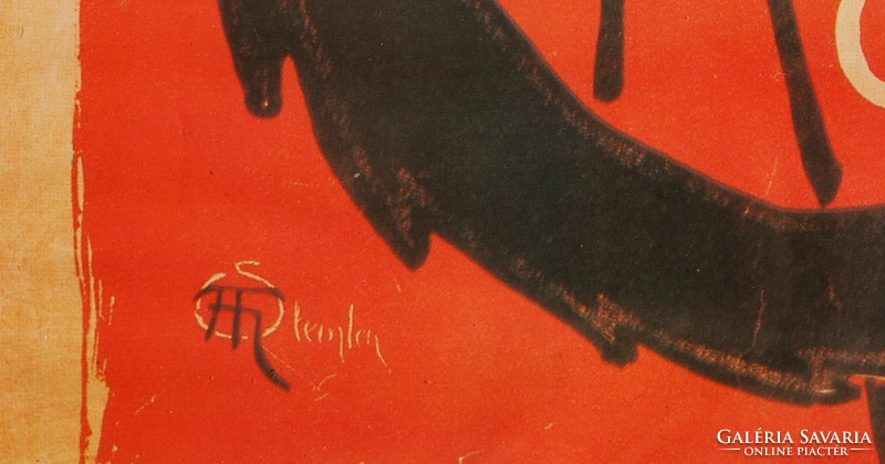 Tournée du Chat Noir, Montmartre - szecessziós stílusú francia plakát, keretezve