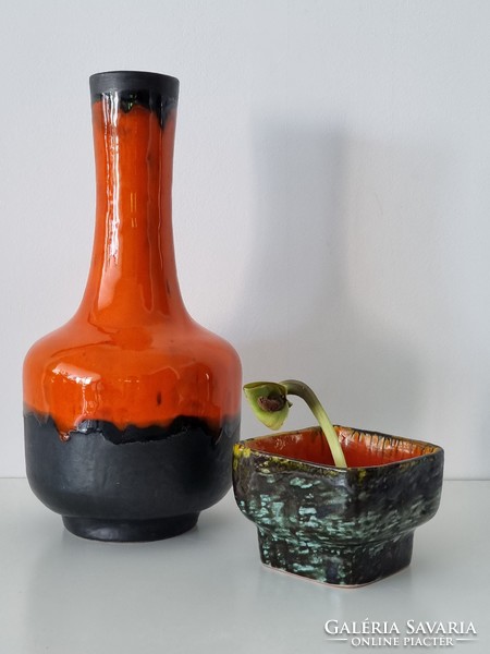 Applied art ceramic ikebana / flower bowl