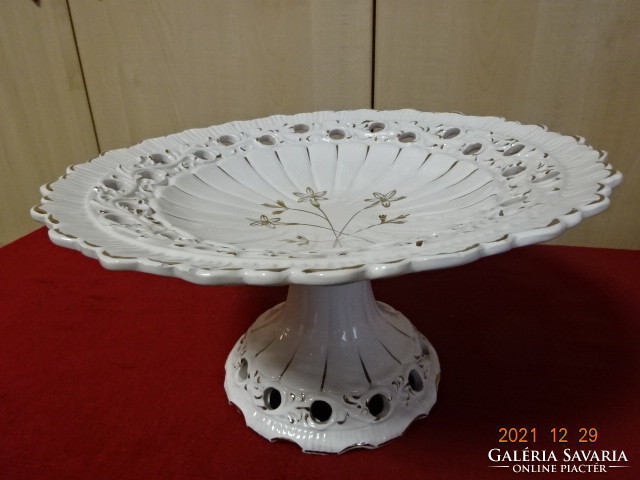 Italian fidia porcelain cake plate with antique gilded decoration. He has! Jókai.