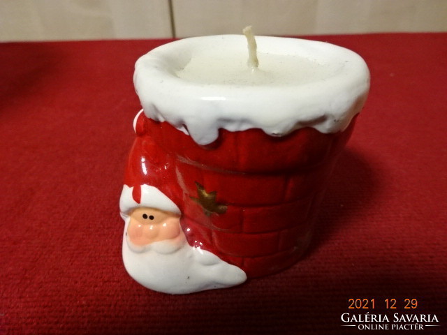 Porcelain candlestick with Santa Claus, height 5 cm. He has! Jókai.