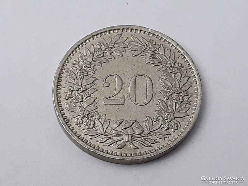 Swiss 20 rappen 1980 coin - Swiss 20 rappen 1980 foreign coin