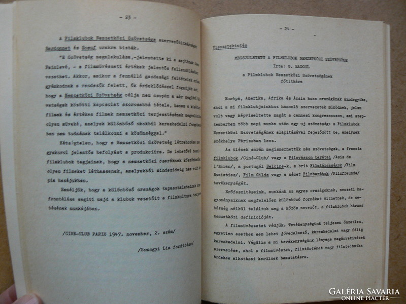 Newsletter (Bulletin of the Association of Hungarian Film Clubs, Issues 3 - 4) 1987, book in good condition,