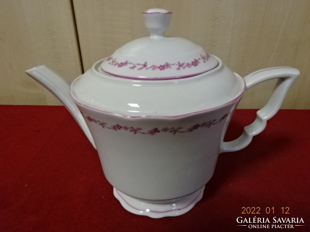 Zsolnay porcelain teapot, antique, shielded, elephant, pink pattern. He has! Jókai.