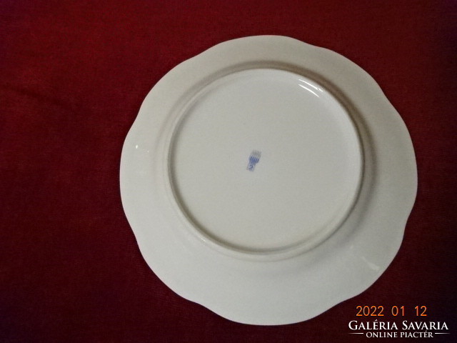 Zsolnay porcelain flat plate, diameter 23.4 cm. Rare pattern. He has! Jókai.