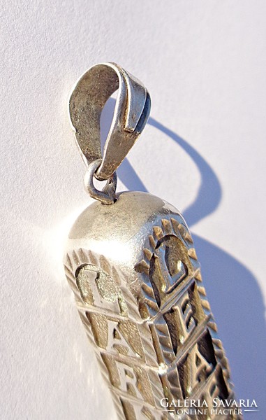 Multi-letter swivel silver pendant