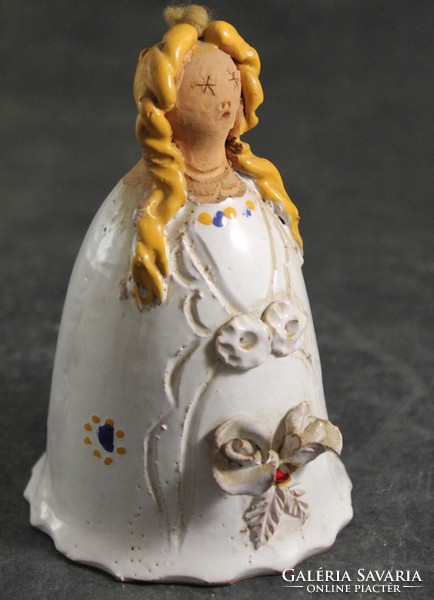 Figural little girl ceramic bell