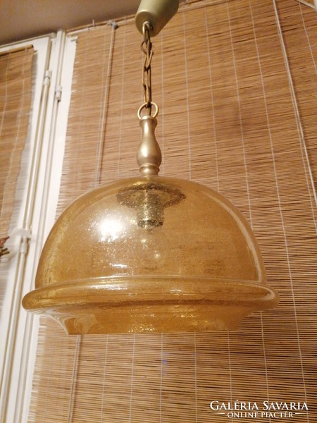 Tungsten yellow amber ceiling lamp with Tungsram label in very nice condition