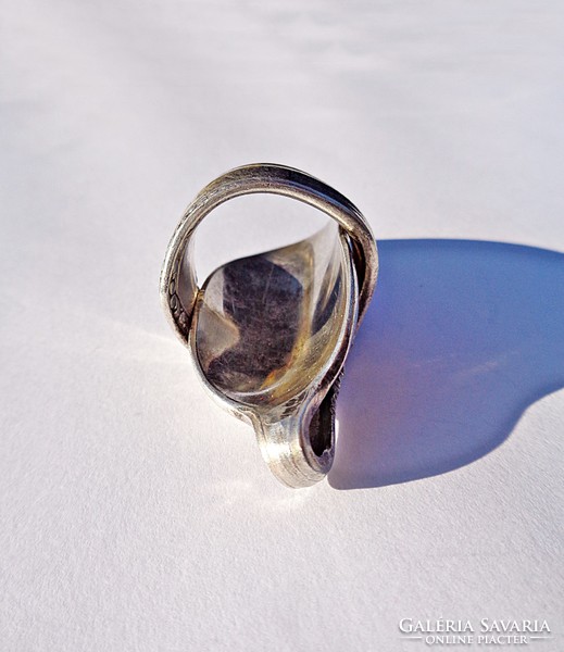 Ingenious silver ring from spoon
