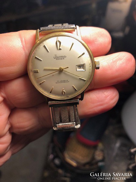 Isoma Swiss calendar men's watch, from 1950, in working condition.