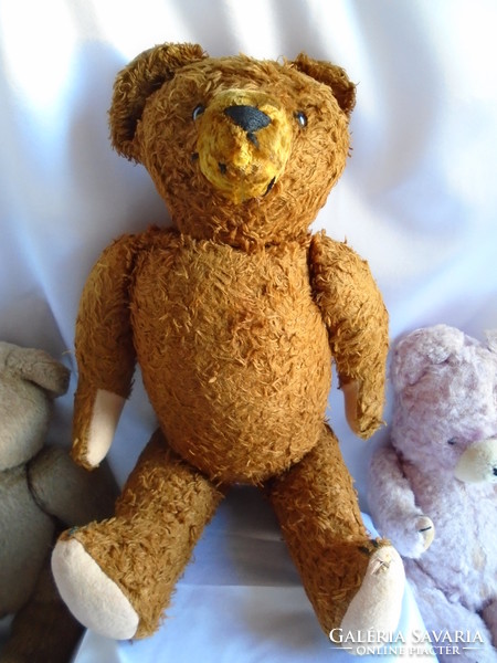 Old big straw teddy bear. 51 cm High.