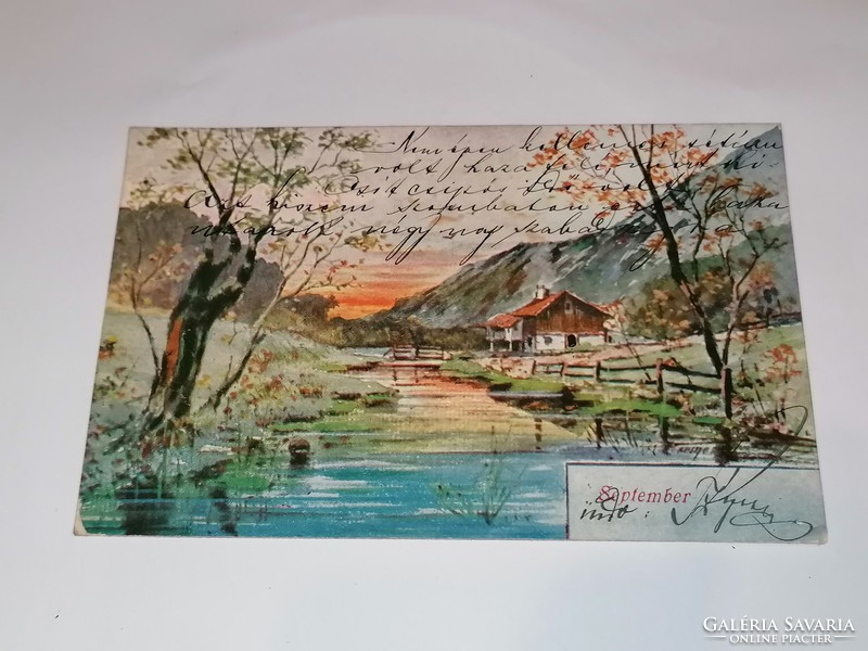 Antique postcard posted in 1903, month of September. 67.