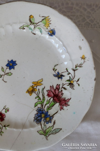 Rare! Antique ribbon Herend, hand-painted, faience plate (1884-1889)