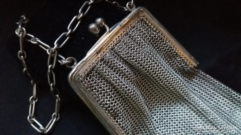 Antique silver bag 800english birmingham
