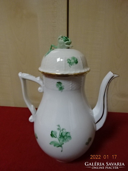 Herend porcelain coffee pot with green pattern. He has! Jókai.