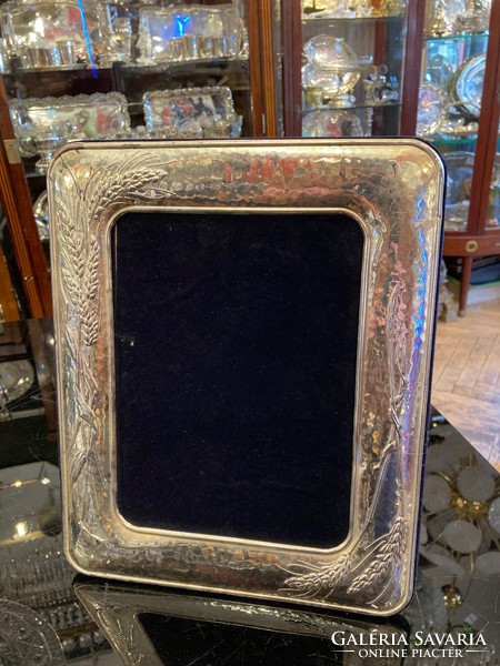 Silver large picture frame with wheat ear decoration (gk27) (i./68)