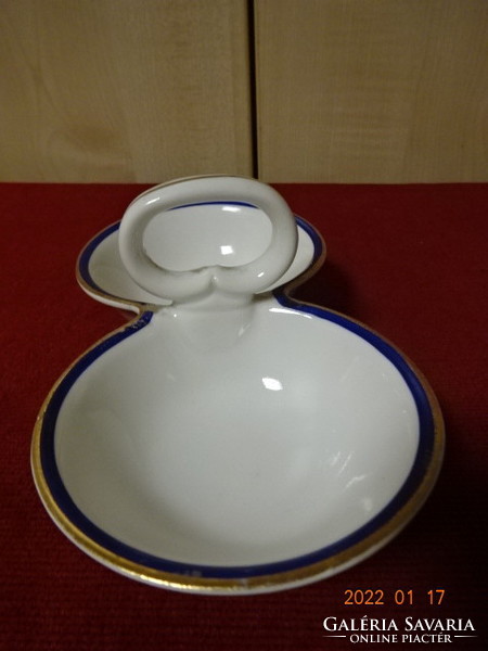 Zsolnay porcelain, antique, salt shield with shield seal, length 15.5 cm. He has! Jókai.