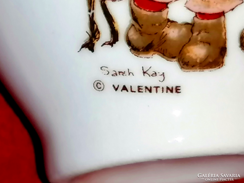 Ritka! Sarah Kay Valentine  dekoros porcelán ibolyaváza