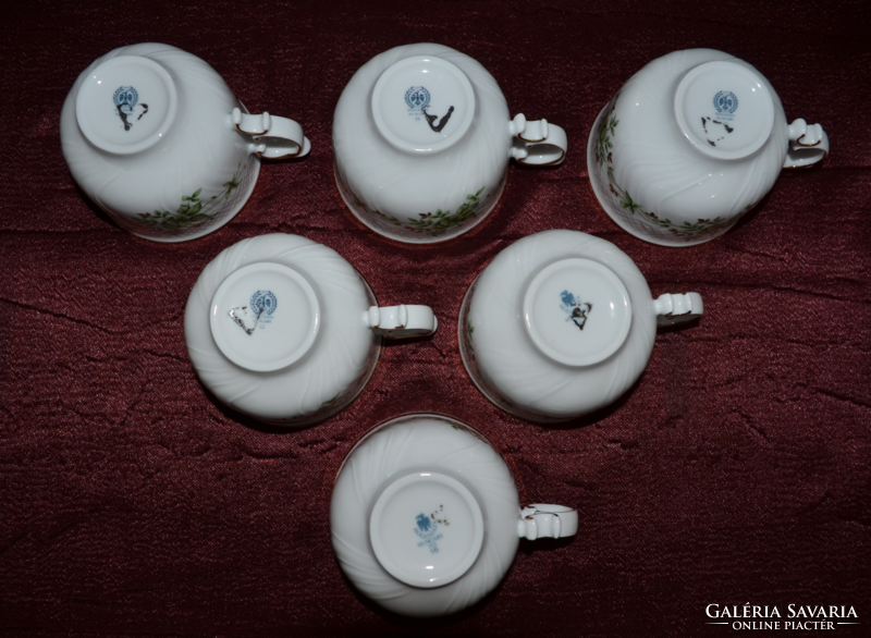 Hollóházi erika tea set (incomplete) (dbz 00108)