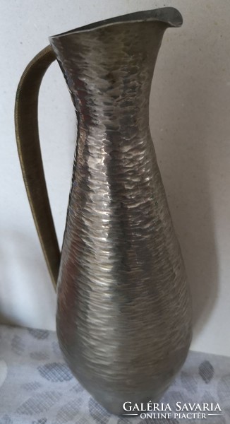Roman character metal vase with handles