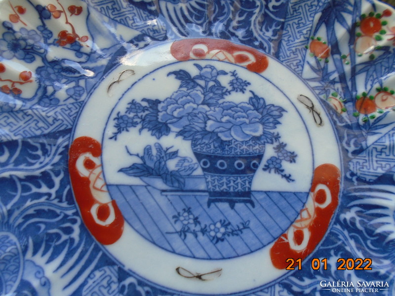 19. No. koransha with orchid sign, fukagawa arita with mythical phoenix bird, Japanese decorative bowl with landscape