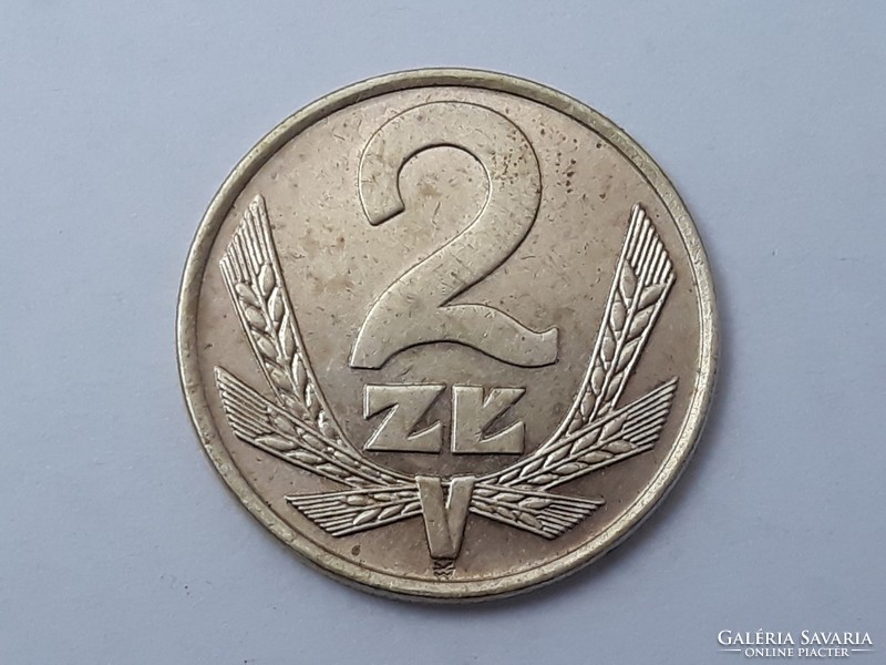 Poland 2 zloty 1977 coin - Polish 2 zloty 1977 foreign coin